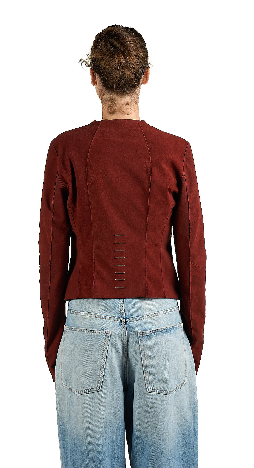 DANIELE BASTA LEATHER AND SILVER JACKET